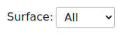 The surface filter options